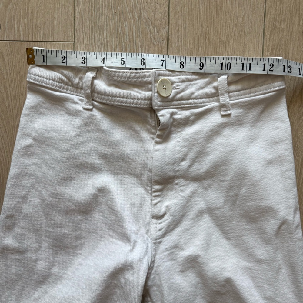 Zara The Marine Straight High Rise Wide Leg Jeans in White Size 6 (EU 38) - Picture 2 of 11